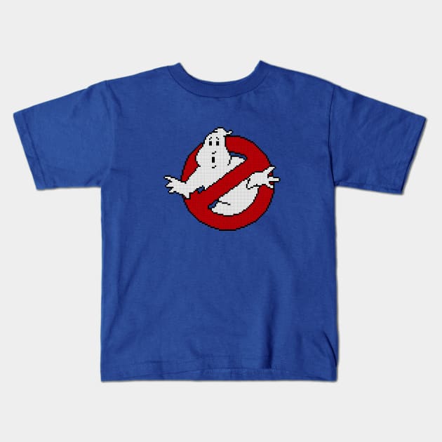 8 bit Ghostbusters Kids T-Shirt by Retrific